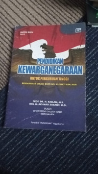 Image of pendidikan kewarganegaraan umtuk perguruan tinggi